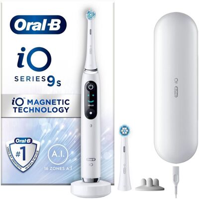 Oral-B Weiß iO9S Elektrische Zahnbürste - Oszillierend, 7 Modi Oral-B Weiß iO9S Elektrische Zahnbürste - Oszillierend, 7 Modi