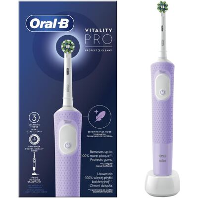 Oral-B D103 Vitality Pro Elektrische Zahnbürste - Wiederaufladbar - 1 Kopf - Fliedernebel - Für Erwachsene Oral-B D103 Vitality Pro Elektrische Zahnbürste - Wiederaufladbar - 1 Kopf - Fliedernebel - Für Erwachsene