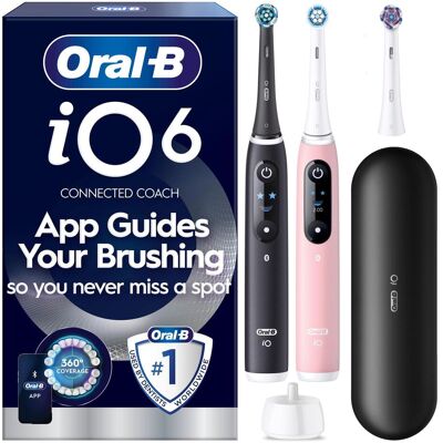 Oral-B, Elektrische Zahnbürste, iO6 Electric toothbrush, black and pink with travel case Oral-B, Elektrische Zahnbürste, iO6 Electric toothbrush, black and pink with travel case