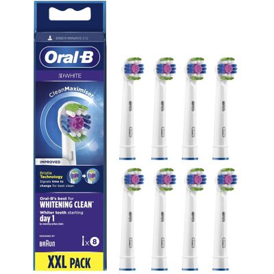Oral-B, Zahnbürstenkopf, 3D White CleanMaximiser (8x) Oral-B, Zahnbürstenkopf, 3D White CleanMaximiser (8x)