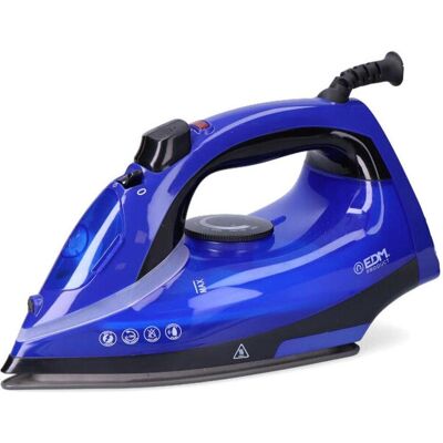 EDM Dampfbügeleisen 07713 2000 W 30 x 12,6 x 16 cm klein, Bügeleisen, Blau EDM Dampfbügeleisen 07713 2000 W 30 x 12,6 x 16 cm klein, Bügeleisen, Blau
