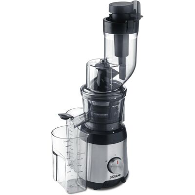 Stollar the Big Mouth Slow Juicer BJP750, Entsafter, Silber, Schwarz, Transparent Stollar the Big Mouth Slow Juicer BJP750, Entsafter, Silber, Schwarz, Transparent
