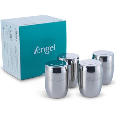 Angel Detox Juice Cup Set (4st) RVS Juicer, Entsafter, Silber Angel Detox Juice Cup Set (4st) RVS Juicer, Entsafter, Silber