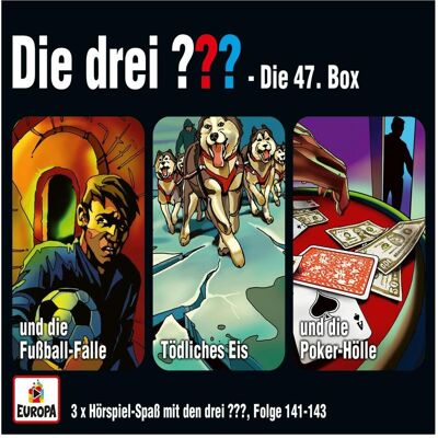 Europa Die drei DREI FRAGEZEICHEN - 47 Box (F141-143), Hörbücher Europa Die drei DREI FRAGEZEICHEN - 47 Box (F141-143), Hörbücher