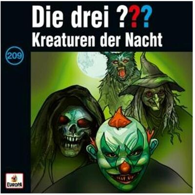 Europa Die drei DREI FRAGEZEICHEN 209 - Kreaturen der Nacht, Hörbücher von Die drei ??? Europa Die drei DREI FRAGEZEICHEN 209 - Kreaturen der Nacht, Hörbücher von Die drei ???