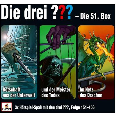 Europa Die drei DREI FRAGEZEICHEN - 51 Box (F 154 - 156), Hörbücher von Kari Erlhoff Europa Die drei DREI FRAGEZEICHEN - 51 Box (F 154 - 156), Hörbücher von Kari Erlhoff