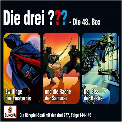 Europa Die drei DREI FRAGEZEICHEN - 48 Box (F144-146), Hörbücher von Die drei ??? Europa Die drei DREI FRAGEZEICHEN - 48 Box (F144-146), Hörbücher von Die drei ???