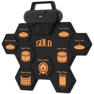 NoName NN SOLO zusammenrollbares elektronisches Schlagzeug USB-C MP3 (E-Drum), Schlagzeug, Schwarz NoName NN SOLO zusammenrollbares elektronisches Schlagzeug USB-C MP3 (E-Drum), Schlagzeug, Schwarz