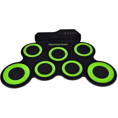 NN Roll Up Drum Pad - einziehbare elektronische Trommeln (E-Drum), Schlagzeug, Schwarz, Grün NN Roll Up Drum Pad - einziehbare elektronische Trommeln (E-Drum), Schlagzeug, Schwarz, Grün