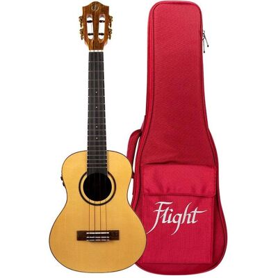 Flight Princess Series Sophia Soundwave Tenor elektrisch-akoestische tenor ukelele met ingebouwde effecten (Konzert), Ukulele, Silber Flight Princess Series Sophia Soundwave Tenor elektrisch-akoestische tenor ukelele met ingebouwde effecten (Konzert), Ukulele, Silber