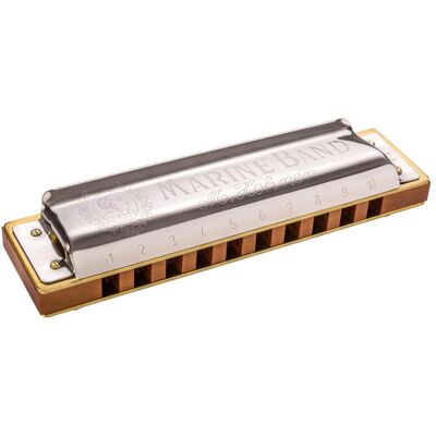 Hohner Marine Band 1896 C-Dur (Mundharmonika, Diatonisch), Blasinstrumente, Braun Hohner Marine Band 1896 C-Dur (Mundharmonika, Diatonisch), Blasinstrumente, Braun