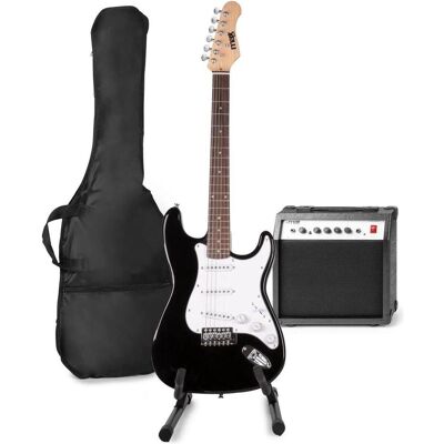 Max E -Gitarre mit Gitarrenverstärker - Gigkit - Perfekt für Anfänger - inkl. (E-Gitarre, Ahorn, Lindenholz), Gitarre, Schwarz Max E -Gitarre mit Gitarrenverstärker - Gigkit - Perfekt für Anfänger - inkl. (E-Gitarre, Ahorn, Lindenholz), Gitarre, Schwarz