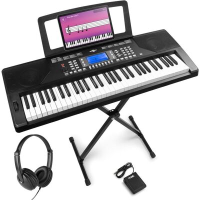 Max Rhapsody61P keyboard set met sutainpedaal, standaard en koptelefoon - Complete (61 Tasten), Keyboard, Schwarz Max Rhapsody61P keyboard set met sutainpedaal, standaard en koptelefoon - Complete (61 Tasten), Keyboard, Schwarz