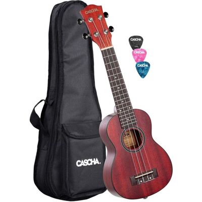 Cascha HH 2263 Premium Rote Sopran-Ukulele (Soprano), Ukulele, Rot Cascha HH 2263 Premium Rote Sopran-Ukulele (Soprano), Ukulele, Rot