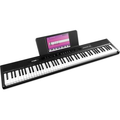 Max Digitale piano - RhapsodyDP88 Piano Keyboard 88 toetsen - Met sustainpedaal en (88 Tasten), Keyboard, Schwarz Max Digitale piano - RhapsodyDP88 Piano Keyboard 88 toetsen - Met sustainpedaal en (88 Tasten), Keyboard, Schwarz