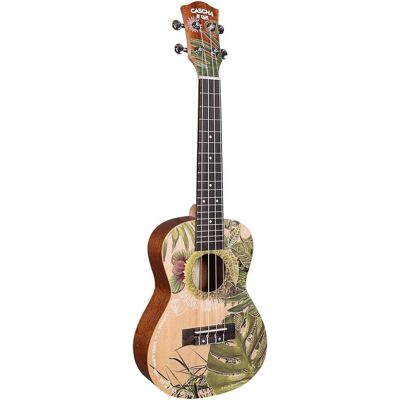 Cascha Konzert-Ukulele Art Series Leafy für Anfänger und Fortgeschrittene (Konzert), Ukulele, Mehrfarbig Cascha Konzert-Ukulele Art Series Leafy für Anfänger und Fortgeschrittene (Konzert), Ukulele, Mehrfarbig