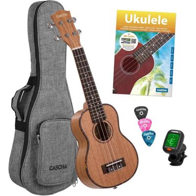 Cascha Ukulele-Set Premium Mahagoni Sopran-Ukulele (Soprano), Ukulele, Braun Cascha Ukulele-Set Premium Mahagoni Sopran-Ukulele (Soprano), Ukulele, Braun