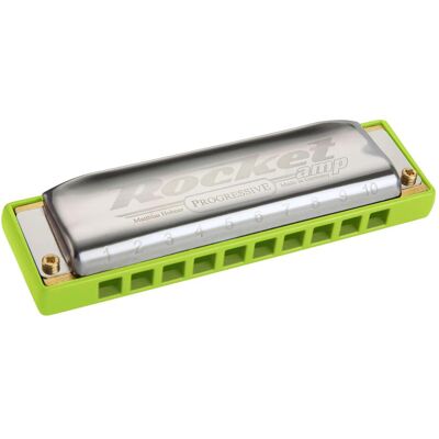 Hohner Rocket Amp G-Dur (Mundharmonika, Diatonisch), Blasinstrumente, Grau, Silber Hohner Rocket Amp G-Dur (Mundharmonika, Diatonisch), Blasinstrumente, Grau, Silber
