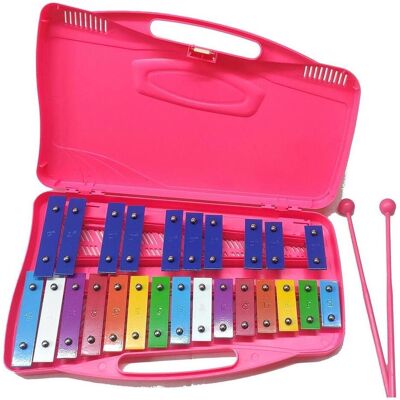 Alysee MT25 C PK Metallophon – 25 farbige Tasten – rosa Koffer (Perkussion), Perkussion, Pink Alysee MT25 C PK Metallophon – 25 farbige Tasten – rosa Koffer (Perkussion), Perkussion, Pink