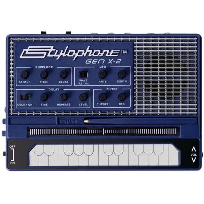 Stylophone Dubreq Gen X-2 Synthesizer – tragbarer Analog-Synthesizer – integrierter Lautsprecher, Keyboard, Schwarz Stylophone Dubreq Gen X-2 Synthesizer – tragbarer Analog-Synthesizer – integrierter Lautsprecher, Keyboard, Schwarz