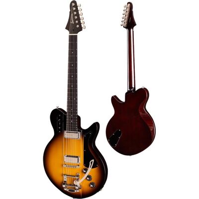 Eastman Guitars Eastman Juliet Henry James Signature (E-Gitarre, Ebenholz (Griffbrett), Jescar Medium-Jumbo (Bünde), Okoume (Hals), Okoume (Korpus)), Gitarre, Braun Eastman Guitars Eastman Juliet Henry James Signature (E-Gitarre, Ebenholz (Griffbrett), Jescar Medium-Jumbo (Bünde), Okoume (Hals), Okoume (Korpus)), Gitarre, Braun