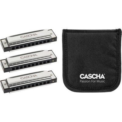 Cascha HH 2341 Blues-Set – 3 diatonische Mundharmonikas (Mundharmonika, Diatonisch), Blasinstrumente Cascha HH 2341 Blues-Set – 3 diatonische Mundharmonikas (Mundharmonika, Diatonisch), Blasinstrumente