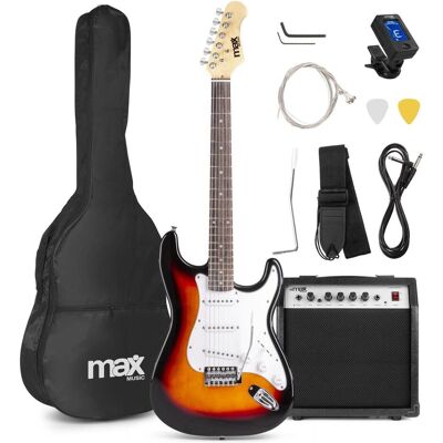 Max Music GigKit (E-Gitarren Set, Holz, Linde), Gitarre, Mehrfarbig Max Music GigKit (E-Gitarren Set, Holz, Linde), Gitarre, Mehrfarbig