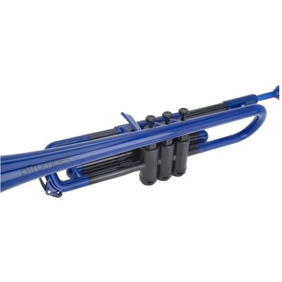 pBoneMusic pTrumpet Blue met hoes (Trompete, Gerade), Blasinstrumente, Blau pBoneMusic pTrumpet Blue met hoes (Trompete, Gerade), Blasinstrumente, Blau