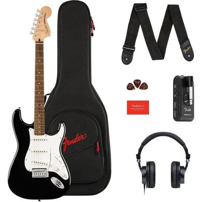 Fender Affinity Stratocaster Guitar Pack (E-Gitarren Set, Ahorn, Pappelholz), Gitarre, Schwarz Fender Affinity Stratocaster Guitar Pack (E-Gitarren Set, Ahorn, Pappelholz), Gitarre, Schwarz