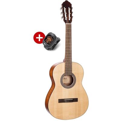 Guitars Cort AC200-3/4 Open Pore incl. gigbag en tuner (Konzertgitarre, Boden und Zargen aus laminiertem Mahagoni, Massive Fichtendecke), Gitarre Guitars Cort AC200-3/4 Open Pore incl. gigbag en tuner (Konzertgitarre, Boden und Zargen aus laminiertem Mahagoni, Massive Fichtendecke), Gitarre