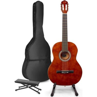 Max gitaar voor beginners - SoloArt klassieke gitaar / Spaanse gitaar met o.a. 39 gitaar, gitaar sta (Konzertgitarre, Ahornhals, Lindenholz (Korpus)), Gitarre, Braun Max gitaar voor beginners - SoloArt klassieke gitaar / Spaanse gitaar met o.a. 39 gitaar, gitaar sta (Konzertgitarre, Ahornhals, Lindenholz (Korpus)), Gitarre, Braun