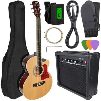 No Name V-TONE EAG SET NT Elektroakustikgitarre + Verstärker (Akustik Gitarre), Gitarre, Braun No Name V-TONE EAG SET NT Elektroakustikgitarre + Verstärker (Akustik Gitarre), Gitarre, Braun