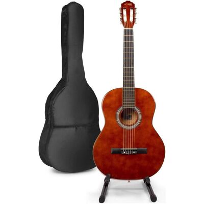 Max gitaar voor beginners - SoloArt klassieke gitaar / Spaanse gitaar met o.a. 39 gitaar, gitaar sta (Konzertgitarre, Ahornhals, Lindenholz Korpus), Gitarre, Braun Max gitaar voor beginners - SoloArt klassieke gitaar / Spaanse gitaar met o.a. 39 gitaar, gitaar sta (Konzertgitarre, Ahornhals, Lindenholz Korpus), Gitarre, Braun