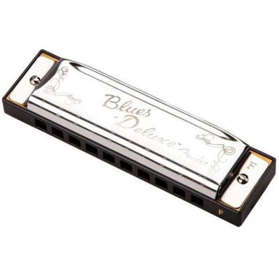 Fender Blues Harmonica Deluxe F (Mundharmonika, Diatonisch), Blasinstrumente, Silber Fender Blues Harmonica Deluxe F (Mundharmonika, Diatonisch), Blasinstrumente, Silber