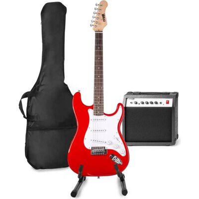 Max E -Gitarre mit Gitarrenverstärker - Gigkit - Perfekt für Anfänger - inkl. (E-Gitarre, Ahornhals, Lindenholz), Gitarre, Rot Max E -Gitarre mit Gitarrenverstärker - Gigkit - Perfekt für Anfänger - inkl. (E-Gitarre, Ahornhals, Lindenholz), Gitarre, Rot