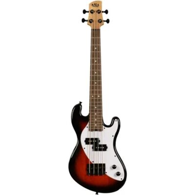 KALA Solid Body 4-String Fretted U-Bass Tobacco Burst compacte elektrische basgitaar met gigbag (E-Bass), Gitarre, Braun KALA Solid Body 4-String Fretted U-Bass Tobacco Burst compacte elektrische basgitaar met gigbag (E-Bass), Gitarre, Braun