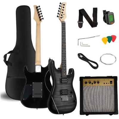 No Name V-TONE EGW 39 GY gitara elektryczna 4/4 stratocast (E-Gitarre), Gitarre, Schwarz No Name V-TONE EGW 39 GY gitara elektryczna 4/4 stratocast (E-Gitarre), Gitarre, Schwarz