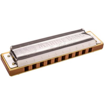 Hohner Diatonische Harmonika Marine Band 1896, F-Dur (Mundharmonika, Diatonisch), Blasinstrumente, Braun, Silber Hohner Diatonische Harmonika Marine Band 1896, F-Dur (Mundharmonika, Diatonisch), Blasinstrumente, Braun, Silber