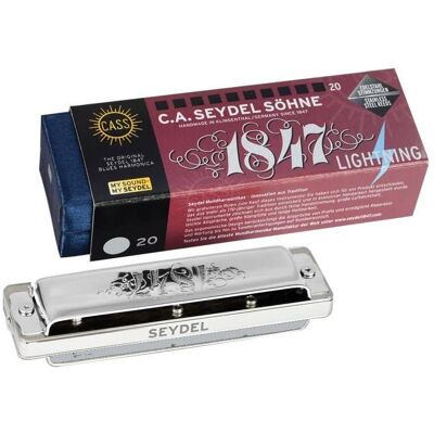Seydel 1847 Lightning Blues Mundharmonika – Tonart A – Edelstahl (Mundharmonika), Blasinstrumente, Silber Seydel 1847 Lightning Blues Mundharmonika – Tonart A – Edelstahl (Mundharmonika), Blasinstrumente, Silber