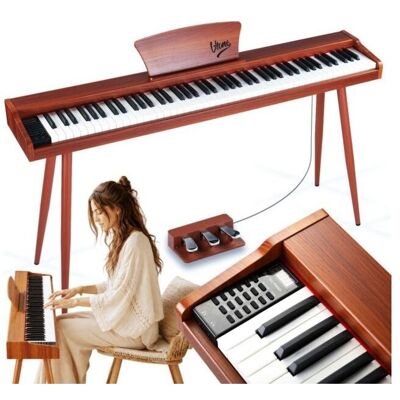 V-tone BL-130 pianino cyfrowe czteronożne brązowe (88 Tasten), Keyboard, Braun V-tone BL-130 pianino cyfrowe czteronożne brązowe (88 Tasten), Keyboard, Braun