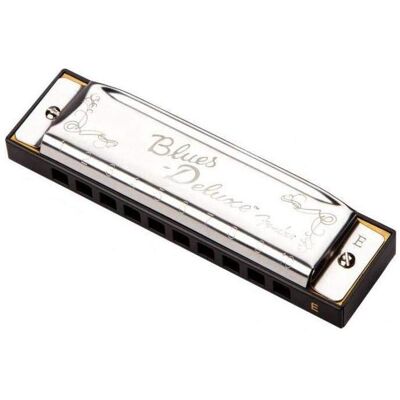 Fender Blues Harmonica Deluxe E (Mundharmonika, Diatonisch), Blasinstrumente, Silber Fender Blues Harmonica Deluxe E (Mundharmonika, Diatonisch), Blasinstrumente, Silber