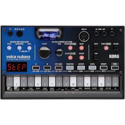 Korg Volca Nubass, Synthesizer, Blau, Schwarz Korg Volca Nubass, Synthesizer, Blau, Schwarz