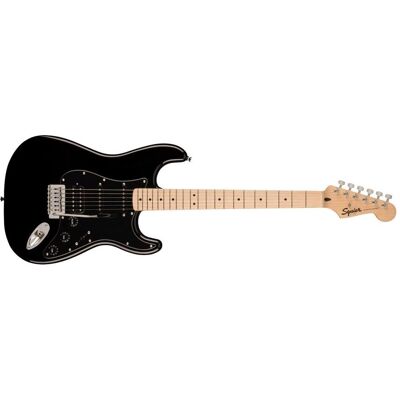 Squier Sonic Stratocaster HSS MN (E-Gitarre, Ahornholz, Pappel), Gitarre, Schwarz Squier Sonic Stratocaster HSS MN (E-Gitarre, Ahornholz, Pappel), Gitarre, Schwarz