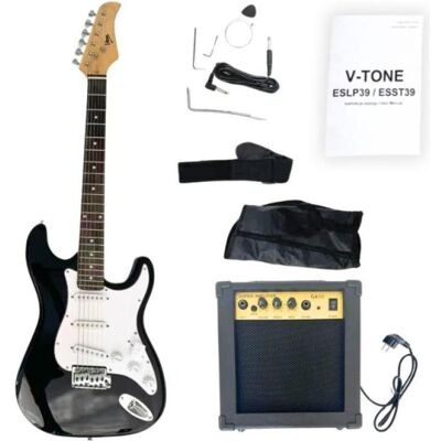 V-tone E-Gitarre ESST39 BK 4/4 Stratocaster (E-Gitarre), Gitarre, Schwarz V-tone E-Gitarre ESST39 BK 4/4 Stratocaster (E-Gitarre), Gitarre, Schwarz