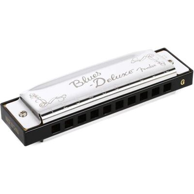 Fender Blues Harmonica Deluxe G (Mundharmonika, Diatonisch), Blasinstrumente, Silber Fender Blues Harmonica Deluxe G (Mundharmonika, Diatonisch), Blasinstrumente, Silber