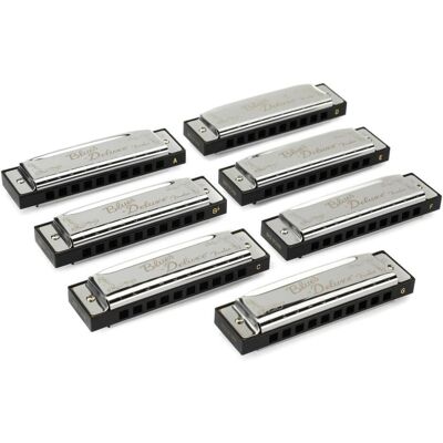 Fender Blues Deluxe Harmonicas 7-pack (Mundharmonika, Diatonisch), Blasinstrumente, Mehrfarbig Fender Blues Deluxe Harmonicas 7-pack (Mundharmonika, Diatonisch), Blasinstrumente, Mehrfarbig