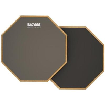 Evans RF12D Real Feel Practice Pad Übungspad 2-seitig, Schlagzeug Zubehör, Schwarz, Grau Evans RF12D Real Feel Practice Pad Übungspad 2-seitig, Schlagzeug Zubehör, Schwarz, Grau