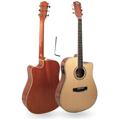 V-tone VEAG1 CE NT elektroakustische Gitarre 4/4 Holz (Akustik Gitarre, ABS-Kunststoff, Fichtensperrholz, HPL, Mahagoni-Sperrholz, Okoume, Pps), Gitarre, Braun V-tone VEAG1 CE NT elektroakustische Gitarre 4/4 Holz (Akustik Gitarre, ABS-Kunststoff, Fichtensperrholz, HPL, Mahagoni-Sperrholz, Okoume, Pps), Gitarre, Braun