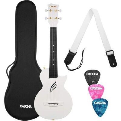 Cascha Ukulele Carbon Fibre White Set (Konzert), Ukulele, Weiss Cascha Ukulele Carbon Fibre White Set (Konzert), Ukulele, Weiss