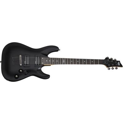 Guitar Research Schecter SGR C-1 sähkökitara, Midnight Satin Black (E-Gitarre, Ahorn, Mahagoni, Nato), Gitarre, Schwarz Guitar Research Schecter SGR C-1 sähkökitara, Midnight Satin Black (E-Gitarre, Ahorn, Mahagoni, Nato), Gitarre, Schwarz